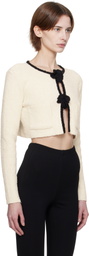 Kijun Off-White Crochet Knit Cardigan