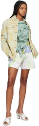 Dries Van Noten Green Floral Shorts