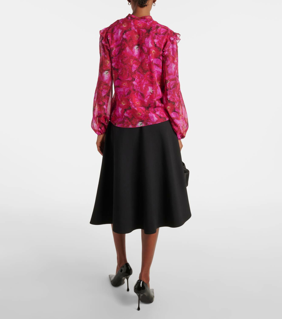 Giambattista Valli Floral silk georgette blouse