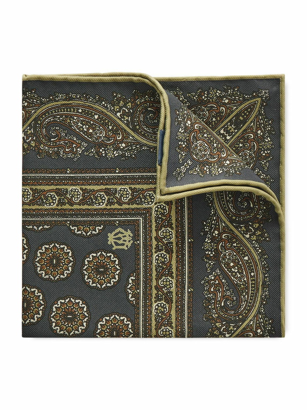 Photo: Dunhill - Printed Mulberry Silk-Twill Pocket Square