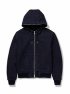 Mr P. - Suede Hoodie - Blue