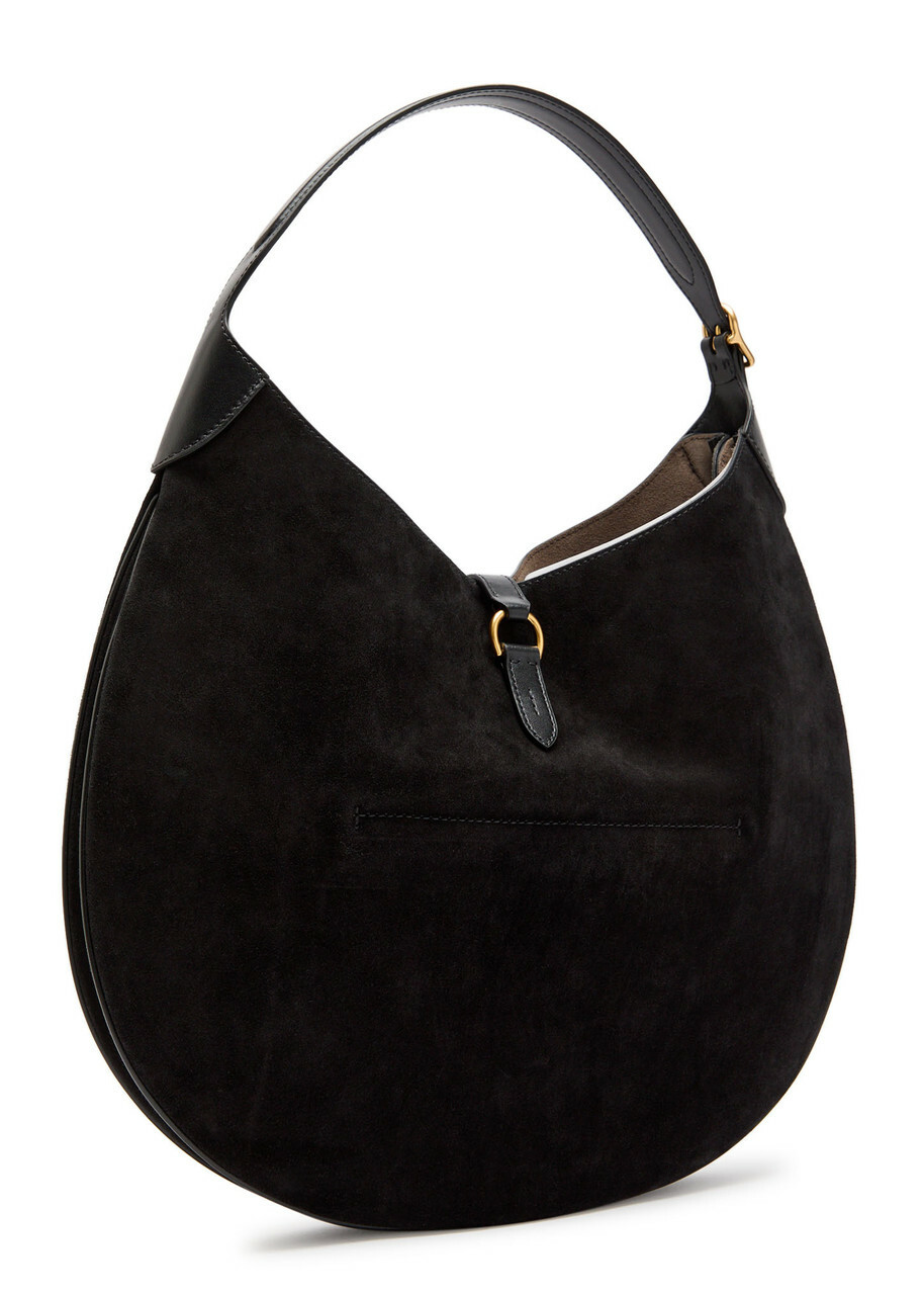 Polo Ralph Lauren Leather-trim Suede Shoulder bag - Black - One Size