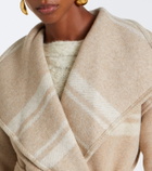 Marant Etoile Brea striped wrap coat