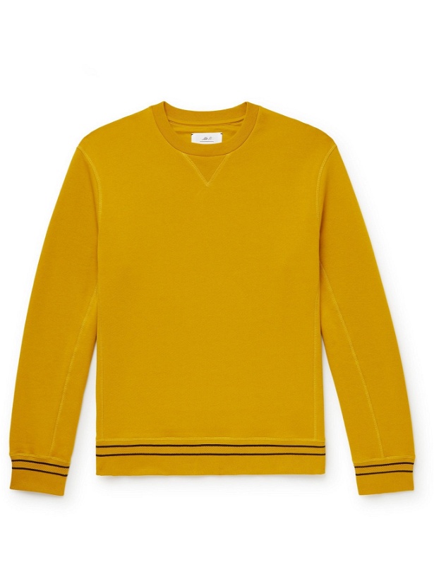 Photo: MR P. - Contrast-Tipped Loopback Cotton-Jersey Sweatshirt - Yellow - XL