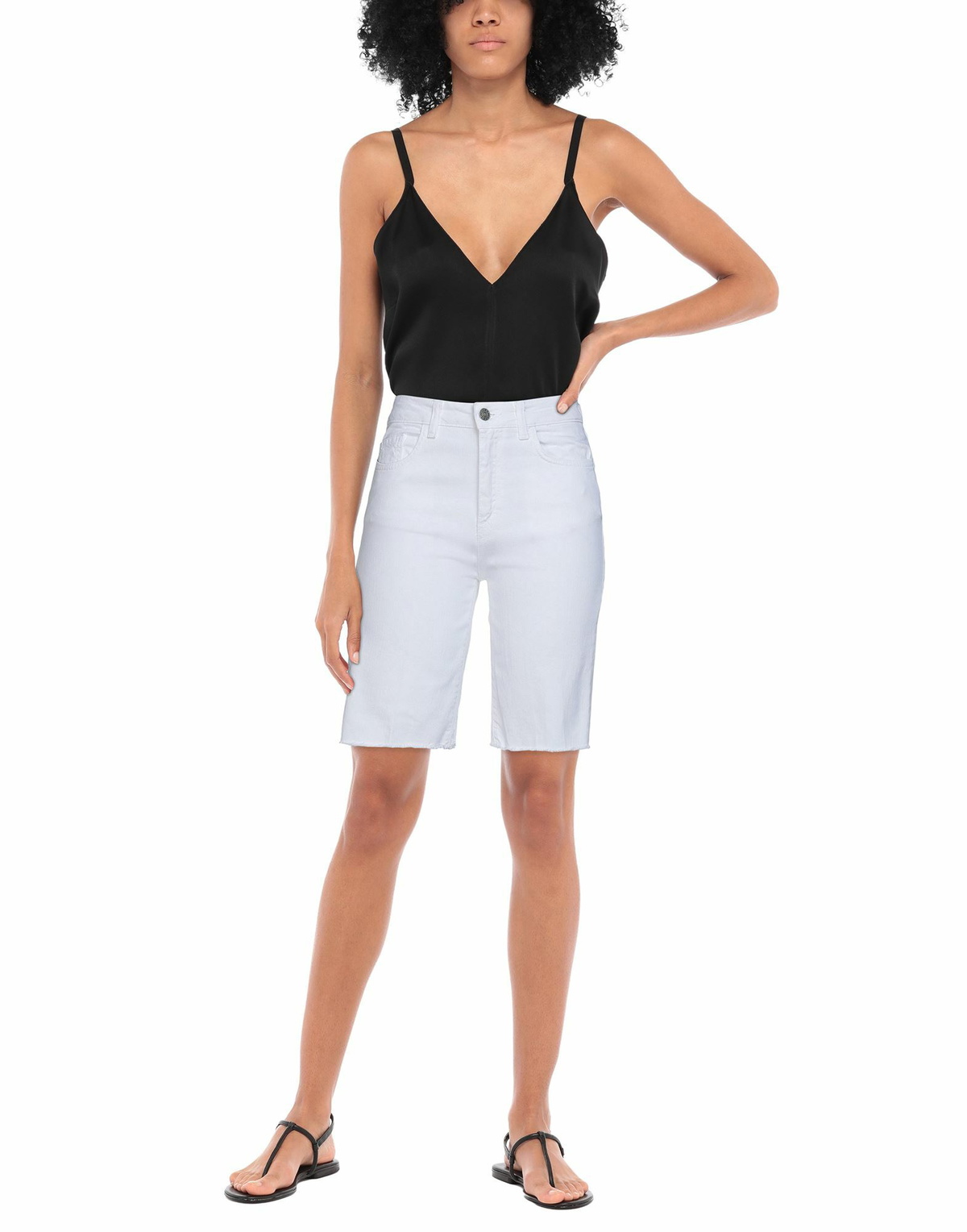 Jucca Womens Denim shorts in White