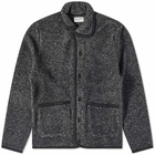 Universal Works Men's Shakespeare Fleece Lancaster Jacket in Charcoal