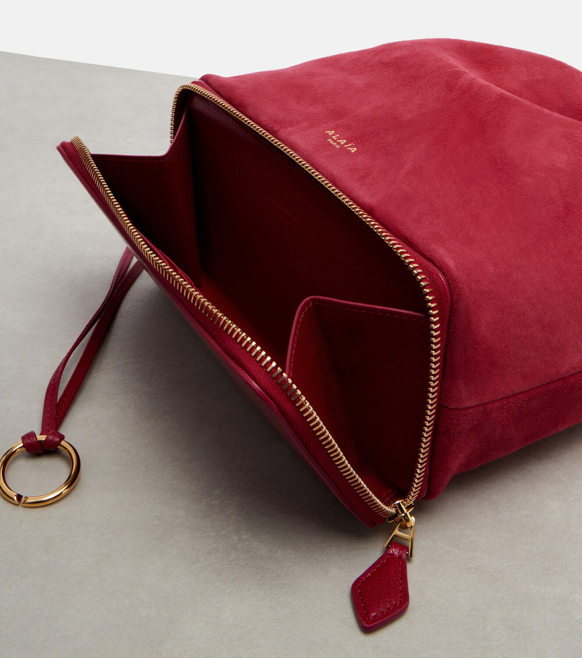 Alaïa Le Pochon suede bucket bag
