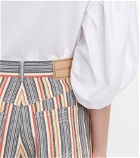 See By Chloe - Striped denim shorts