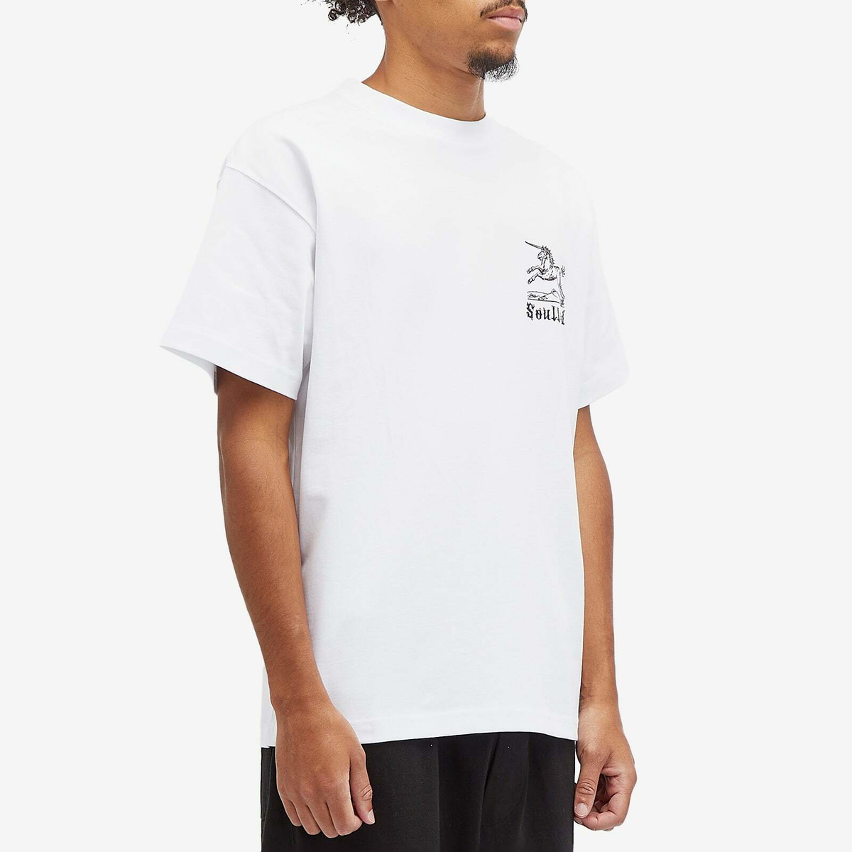 【関税込み】Soulland ホワイト Kai Tシャツ Soulland - KAI UNICORN T-SHIRT | HBX - Globally Curated