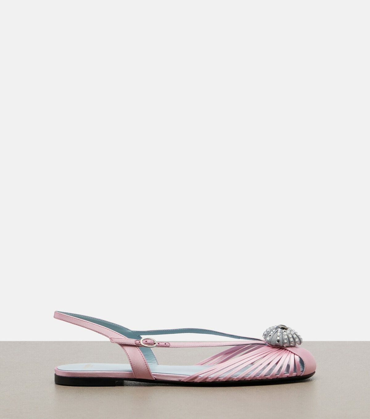 Valentino Garavani Cœur Royal satin slingback flats