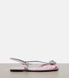 Valentino Garavani Cœur Royal satin slingback flats