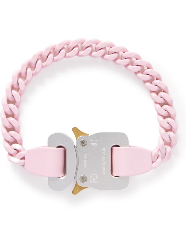 Photo: 1017 ALYX 9SM - Acrylic and Silver-Tone Bracelet - Pink