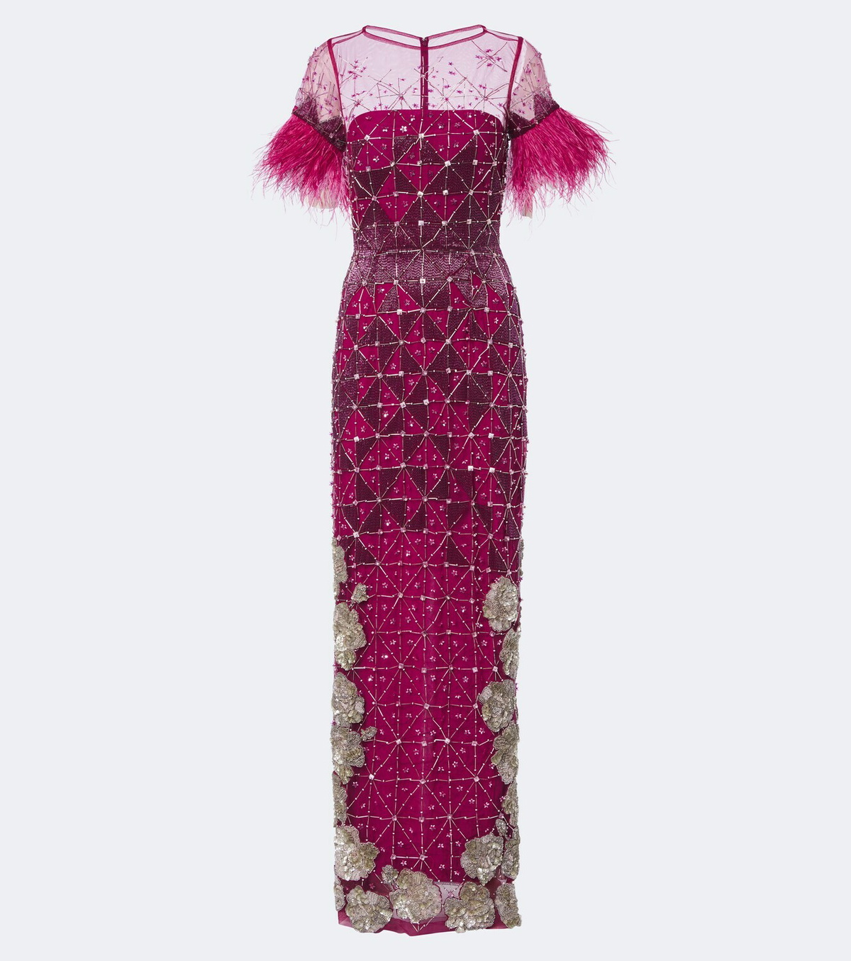 Là Fuori Aviary Crystal embellished bustier gown