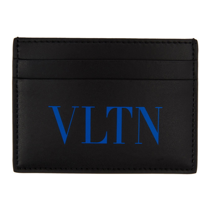 Photo: Valentino Black and Blue Valentino Garavani VLTN Card Holder