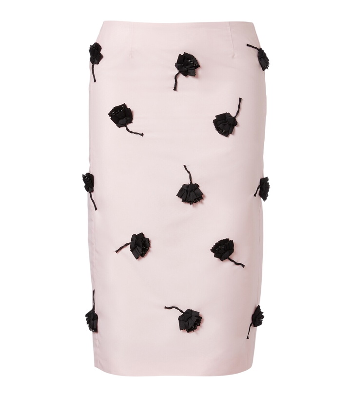 Photo: Shushu/Tong Floral-appliqué pencil skirt