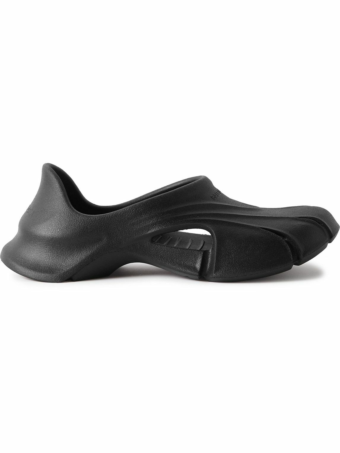 サンダル・ミュール BALENCIAGA BLACK RUBBER FLATS Balenciaga Rubber Flats in Black | Lyst