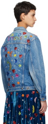 Caro Editions Blue Upcycled Denim Jacket