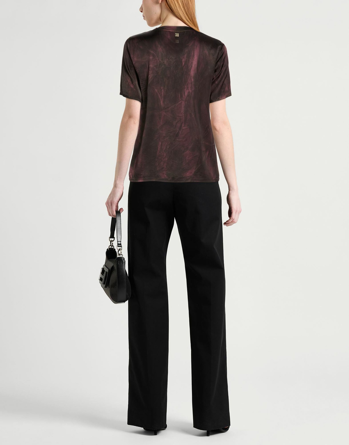 Manila Grace Womens Top Burgundy
