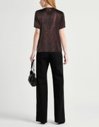 Manila Grace Womens Top Burgundy