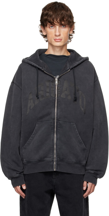 Photo: Axel Arigato Gray Link Zip-Up Hoodie