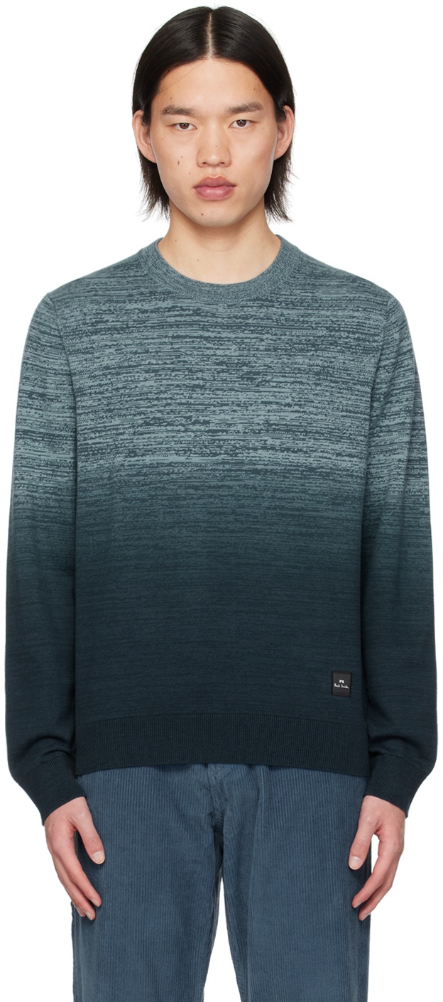 Photo: PS by Paul Smith Blue Crewneck Sweater