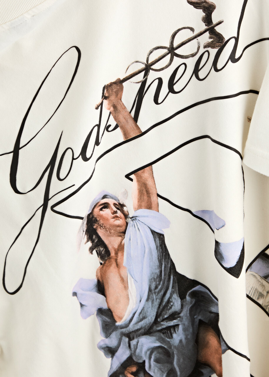 Represent Hermes Printed Cotton T-shirt White Represent