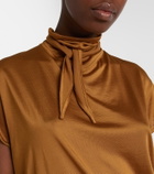 Lemaire Scarf-detail jersey top