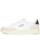 Autry Men's 01 Low Leather and Suede Sneakers in White/Navy