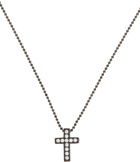 Dsquared2 Gunmetal Crystal Cross Necklace