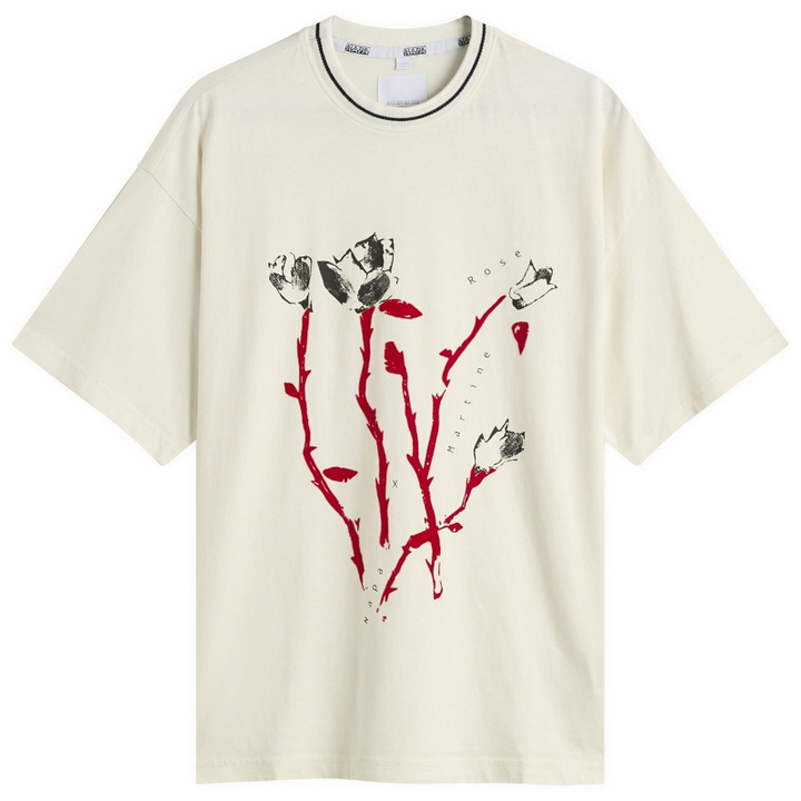 Photo: Napapijri Men's x Martine Rose T-Shirt in White Heron
