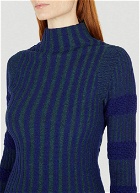 Ribbed Knit Sweater in Blue