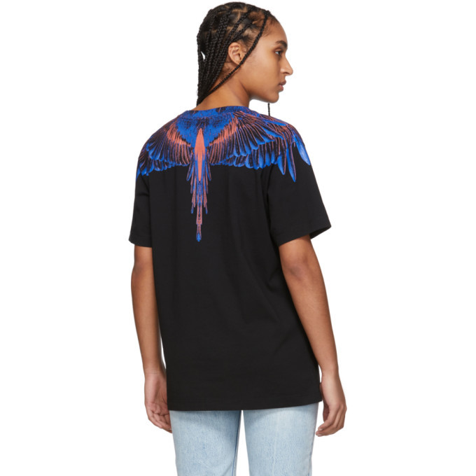 Marcelo Burlon County of Milan Black and Pink Wings T-Shirt