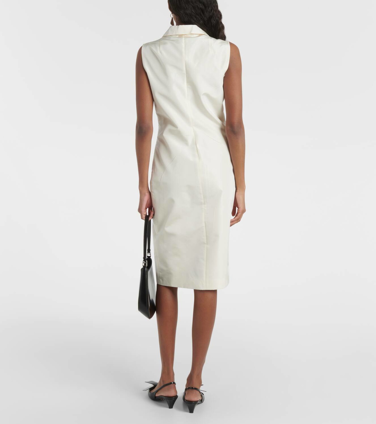 Prada Half-zip silk-blend midi dress Prada