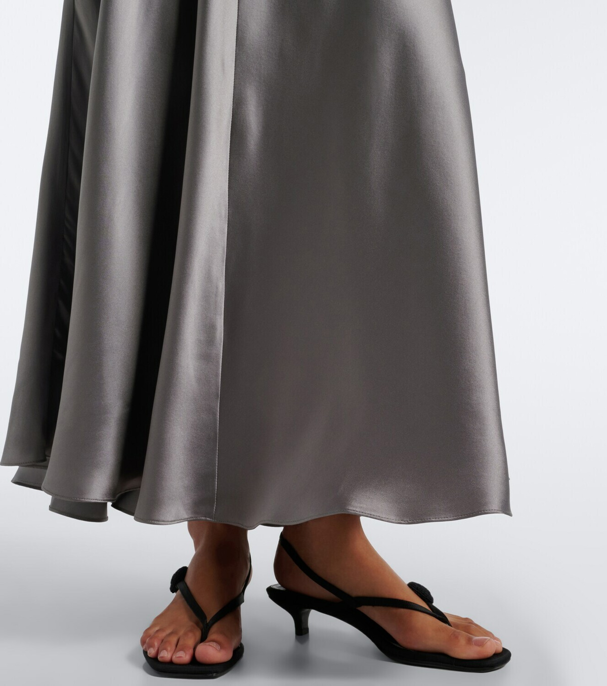Rodarte Lace-trimmed silk satin gown