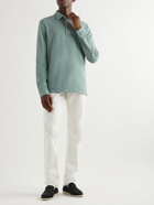 Loro Piana - Garment-Dyed Cotton-Piqué Polo Shirt - Blue