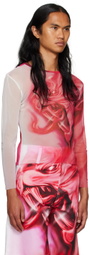 Gerrit Jacob Pink Printed Long Sleeve T-Shirt