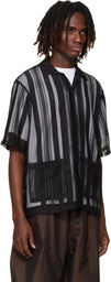 South2 West8 Black Poly Lace Cabana Shirt