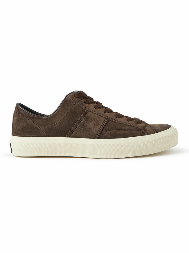 Photo: TOM FORD - Cambridge Suede Sneakers - Brown