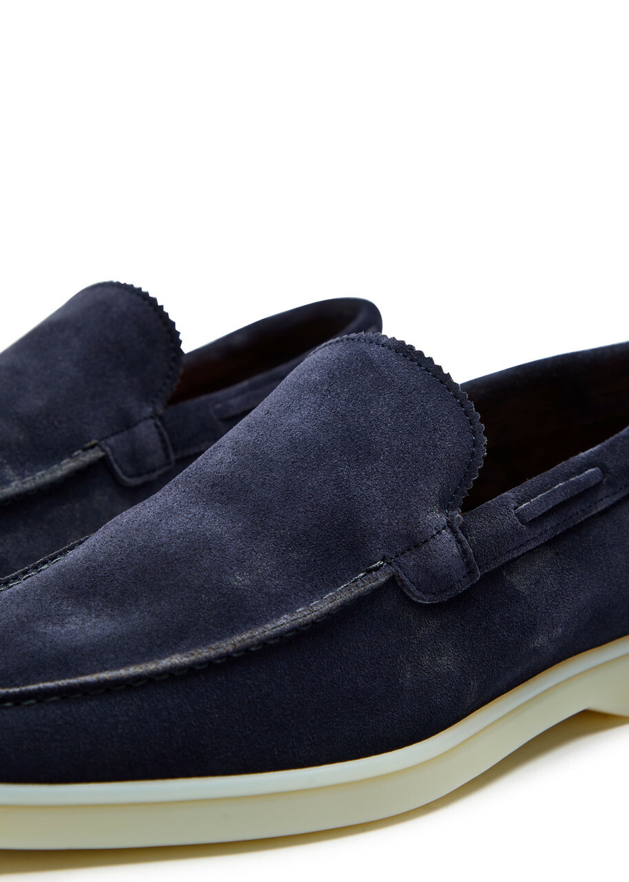 Aurélien Yacht Suede Loafers Navy
