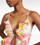 Zimmermann Raie Waterfall floral swimsuit