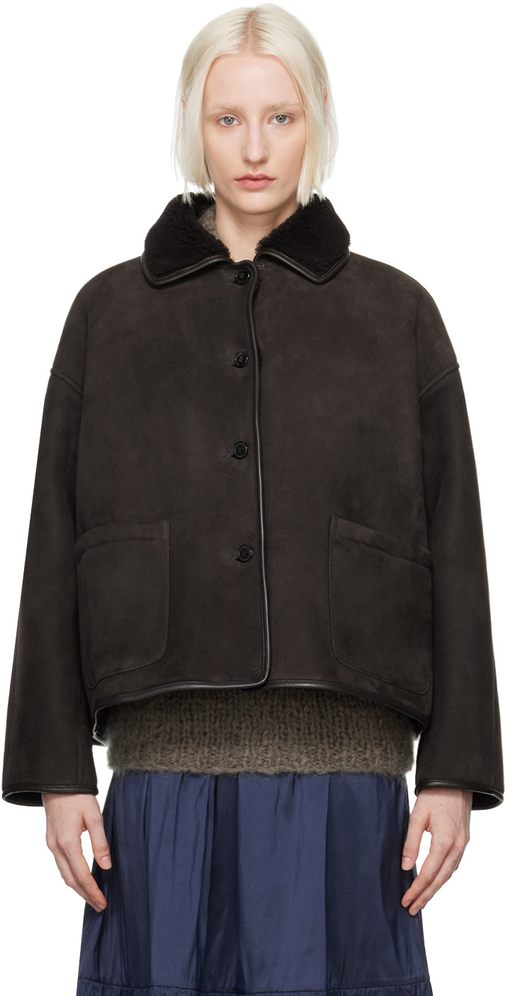 ジャケット・アウター CAWLEY Avis check sheepskin jacket Cawley Brown Avis Shearling Jacket Cawley