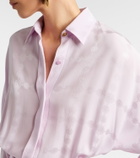 Versace Medusa silk crêpe satin shirt dress