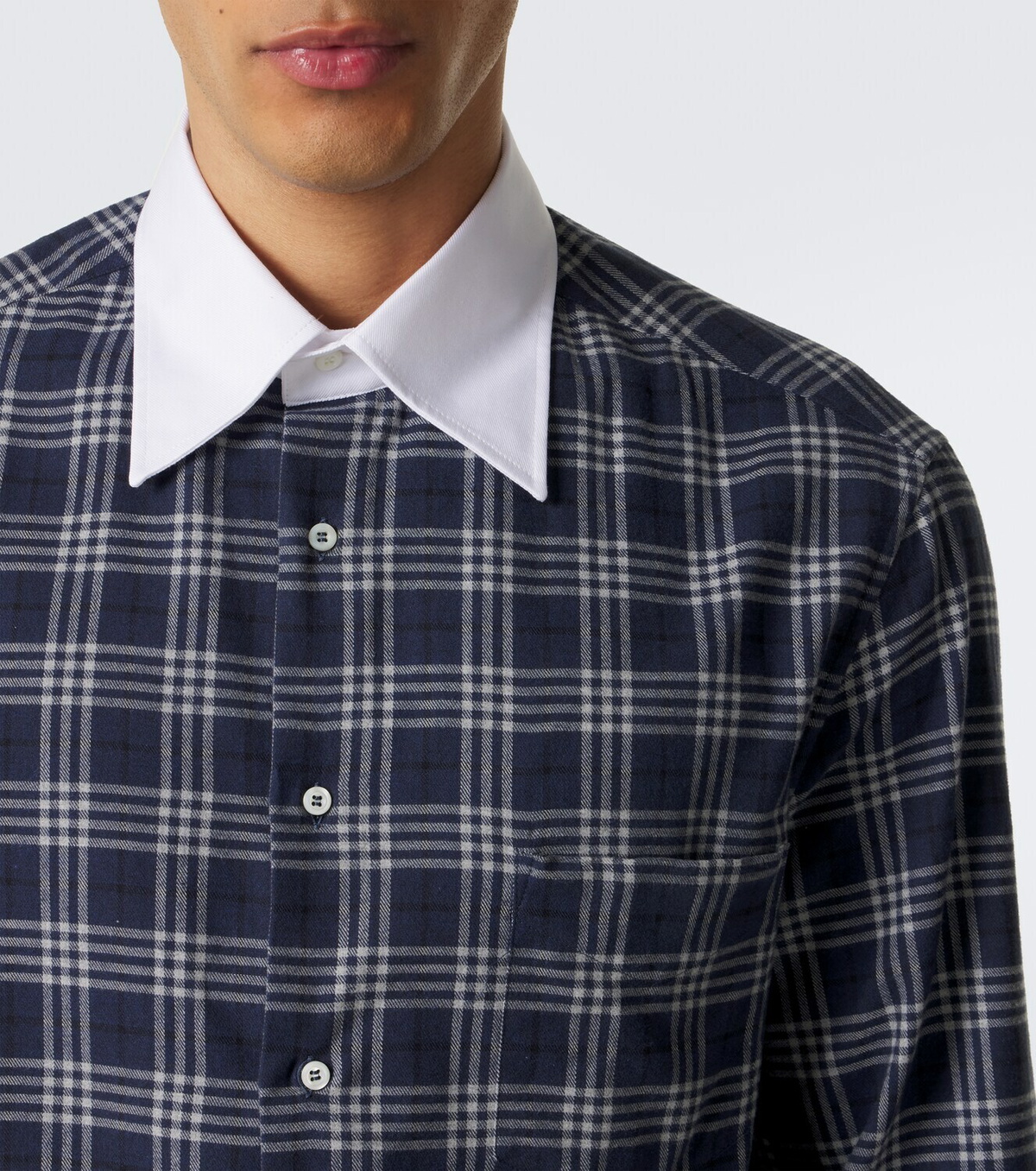 Brunello Cucinelli Checked cotton-blend flannel shirt