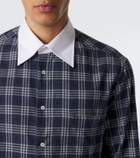 Brunello Cucinelli Checked cotton-blend flannel shirt
