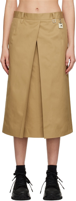 Photo: Wooyoungmi Beige Low-Rise Midi Skirt