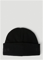 Logo Embroidery Beanie Hat in Black