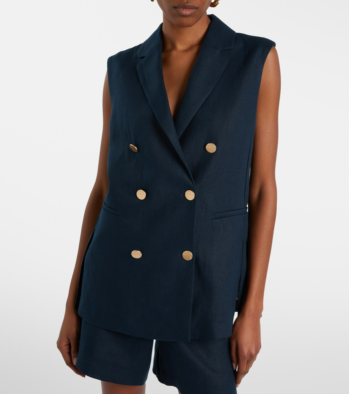 'S Max Mara Bird linen vest