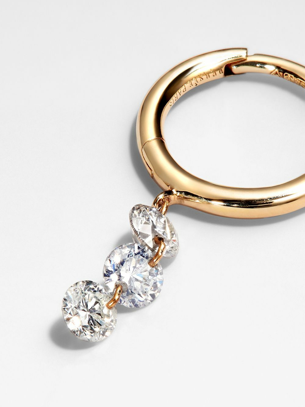 Persée 18K Yellow Gold Diamond Hoop Earrings