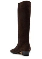 Aeyde Medea 50 Suede Knee-high Boots Brown