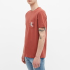Calvin Klein Men's Monogram Logo Pocket T-Shirt in Terracotta